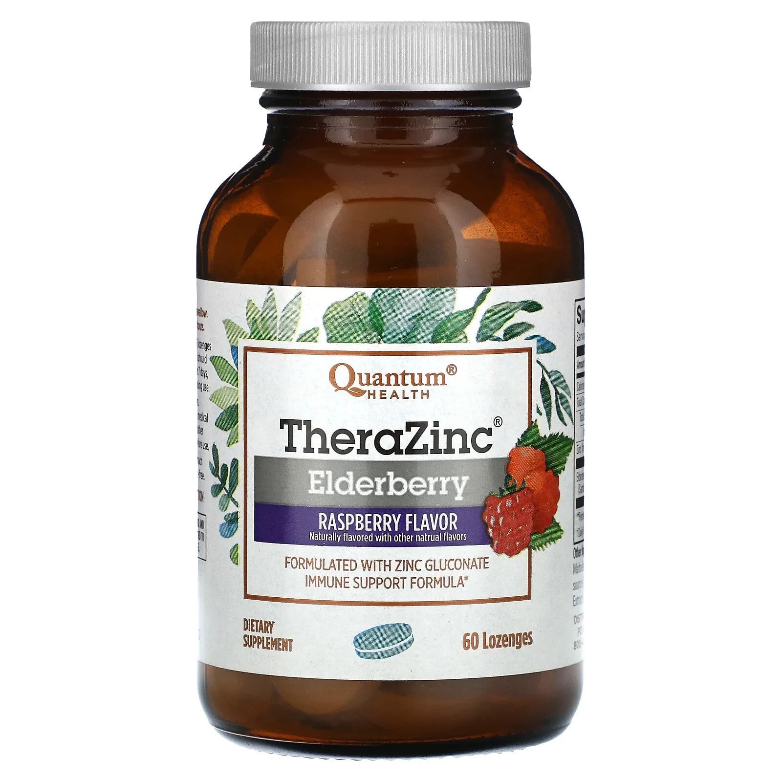 TheraZinc, Elderberry, Raspberry, 60 Lozenges