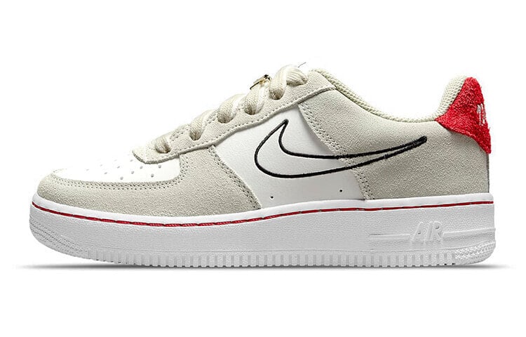 Nike Air Force 1 Low LV8 S50 潮流百搭 低帮 板鞋 GS 米白红 / Кроссовки Nike Air Force 1 Low LV8 S50 GS DB1561-100