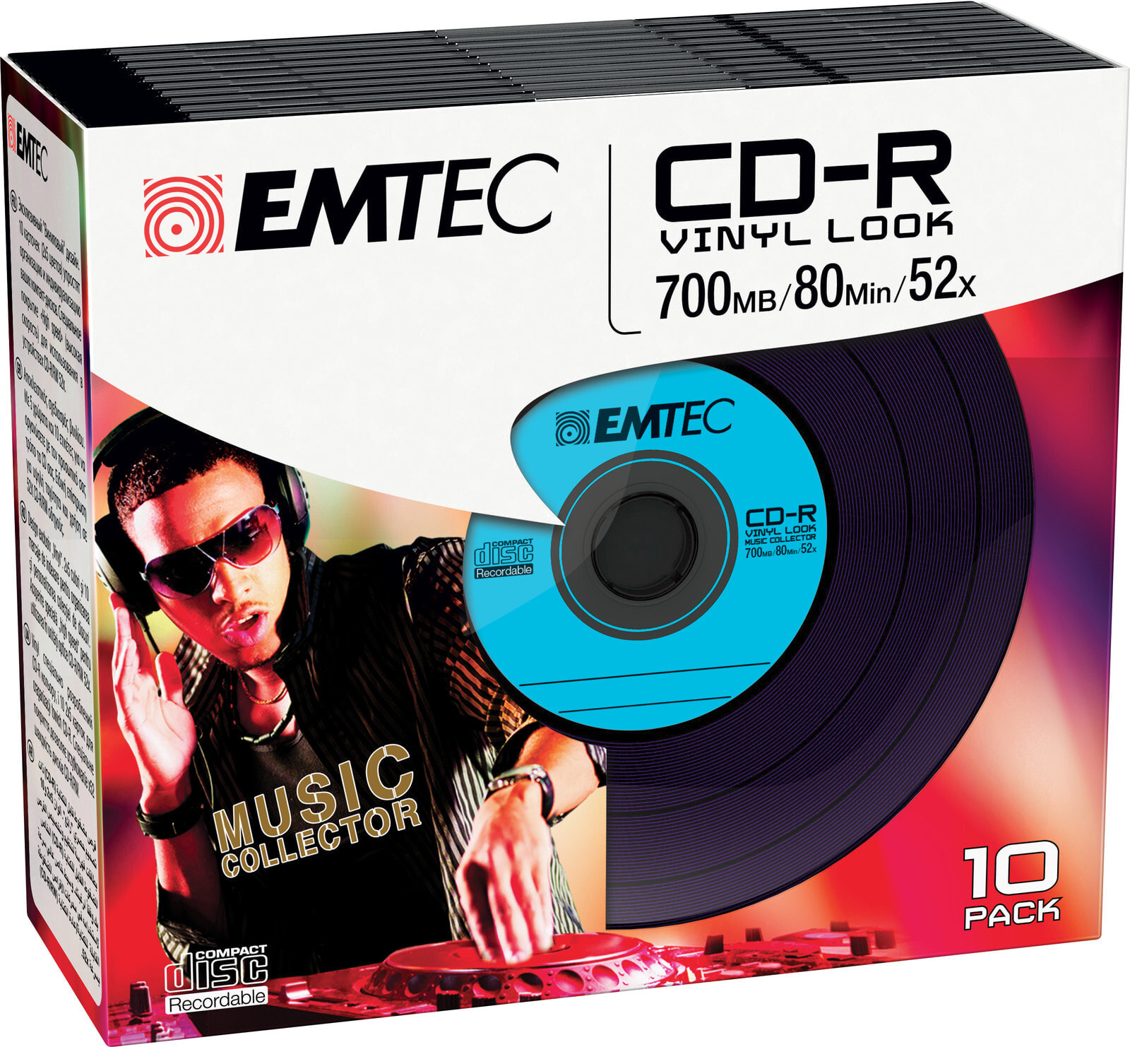Emtec ECOC801052SL чистые CD CD-R 700 MB 10 шт