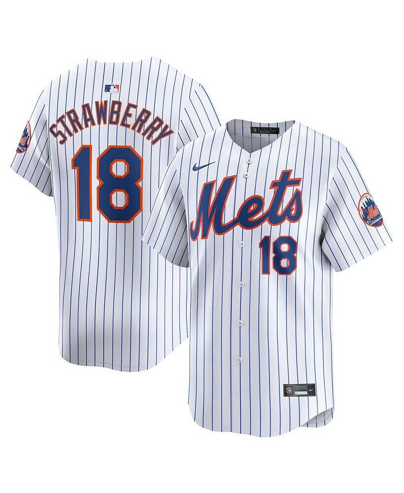 Nike men's Darryl Strawberry White New York Mets Home limited Player Jersey