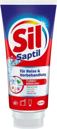 Handwaschmittel Sil Saptil für Reise & Vorbehandlung mit Bürste, 200 ml