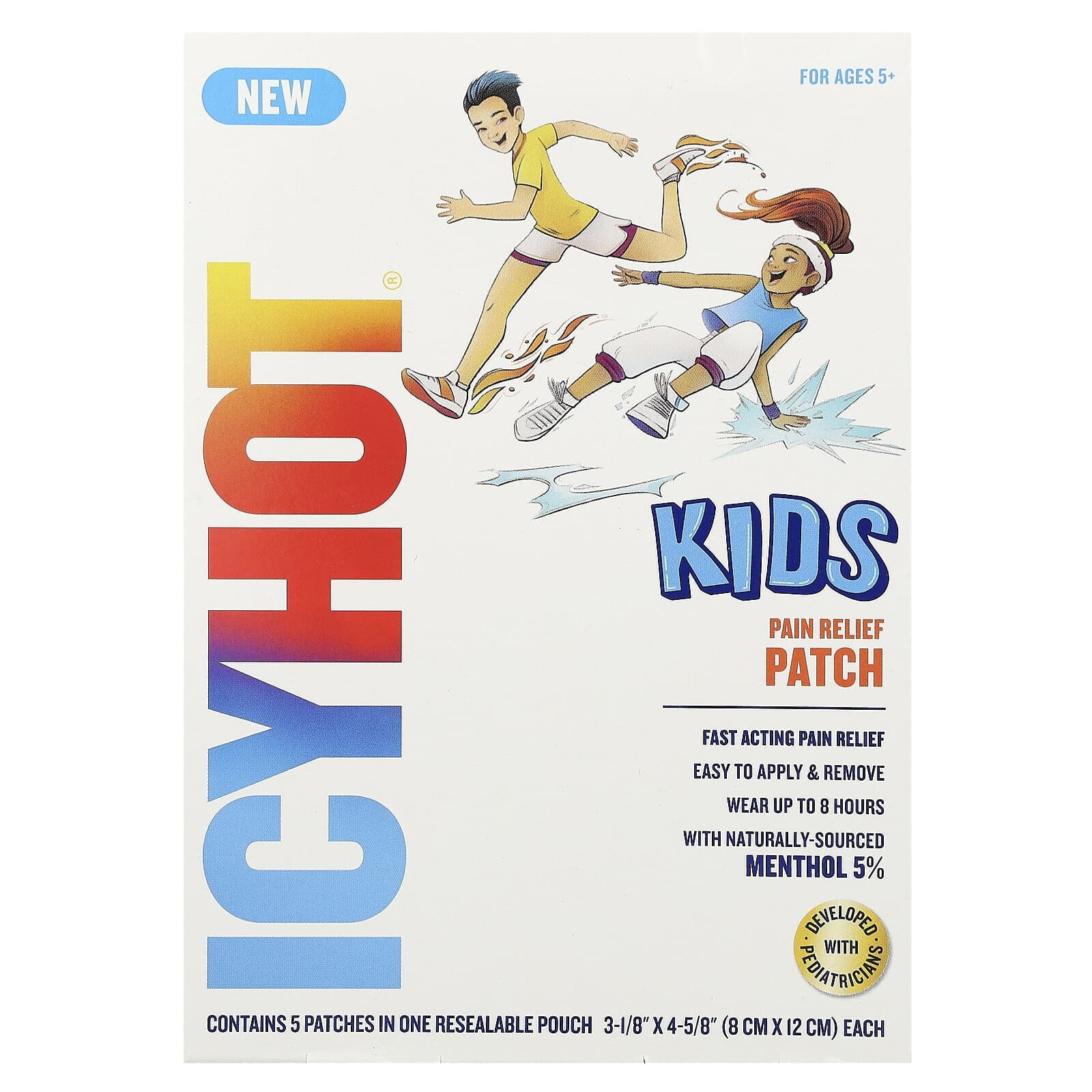 Kids Pain Relief Patch, For Ages 5+, 5 Patches