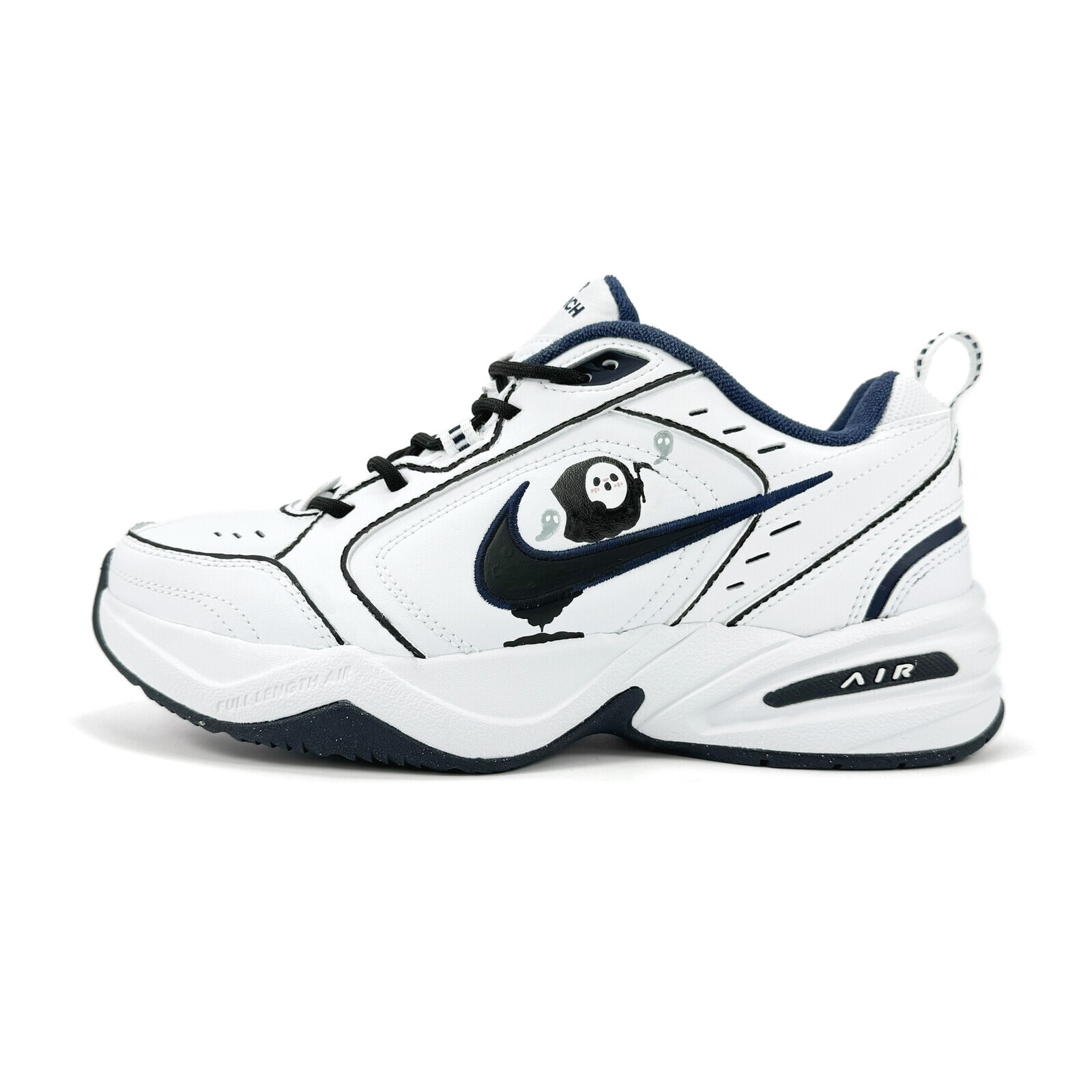 Nike Air Monarch 4 Chunky Sneakers Unisex Low-Top White/Black/Dark Blue