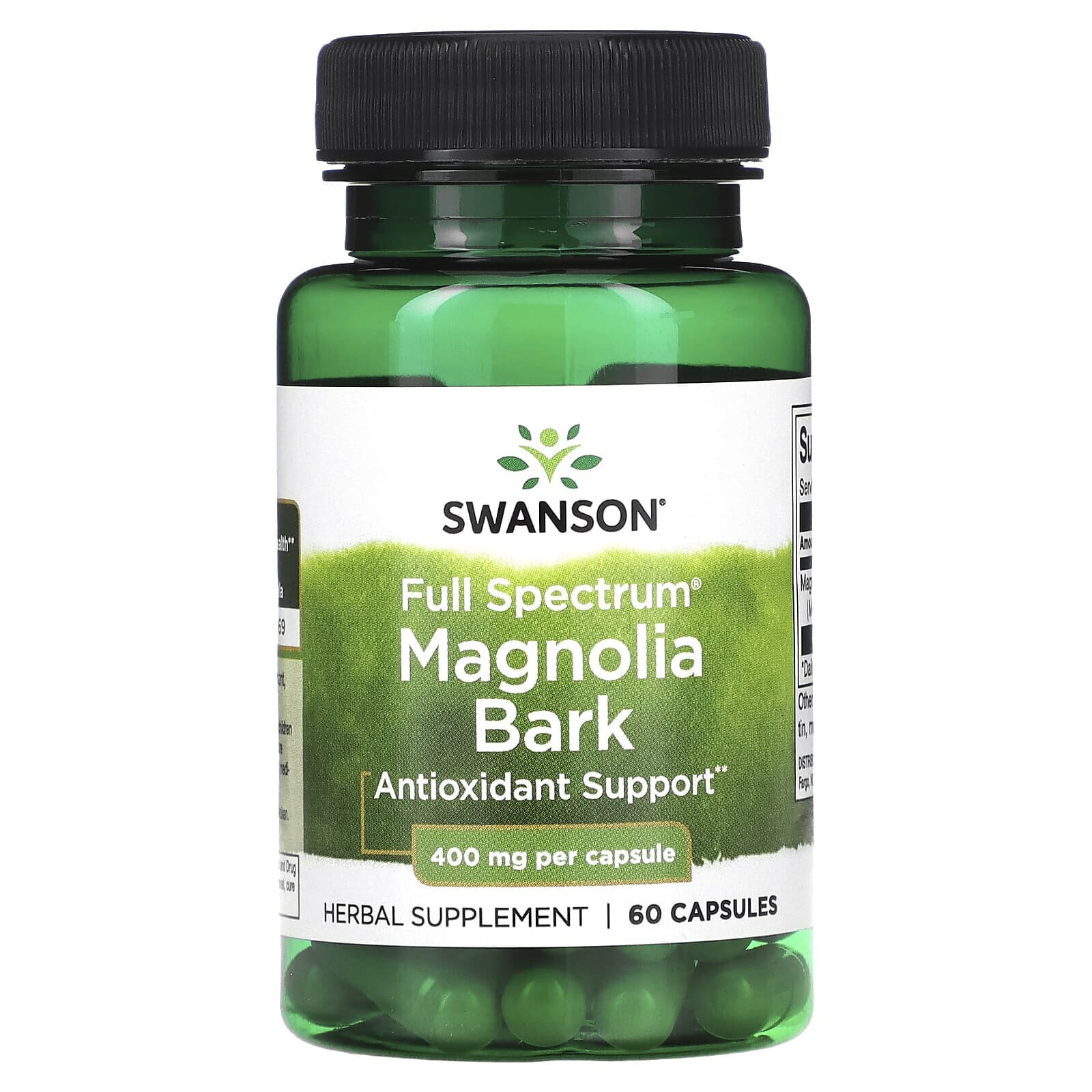 Swanson, Full Spectrum Magnolia Bark, 400 mg, 60 Capsules