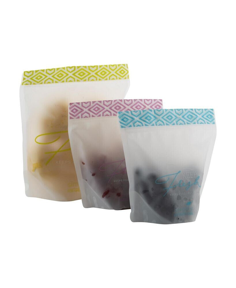 For Living Reusable Snack Bags For Kids Set, 3 Pieces