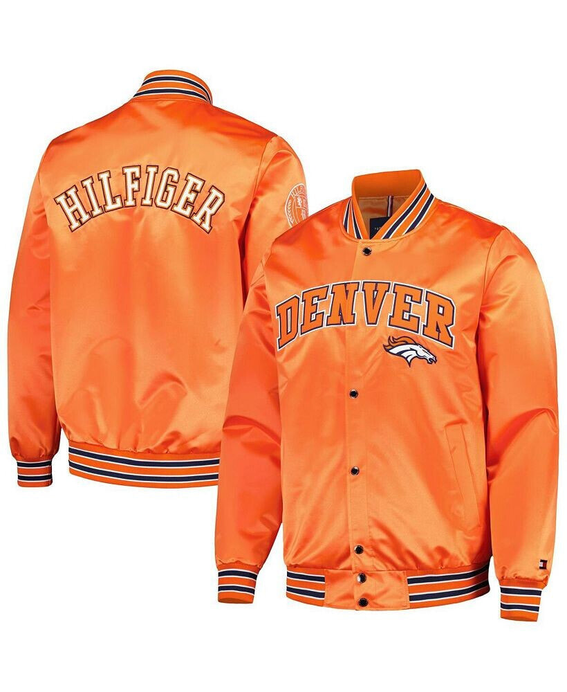 Tommy Hilfiger men's Orange Denver Broncos Elliot Varsity Full-Snap Jacket
