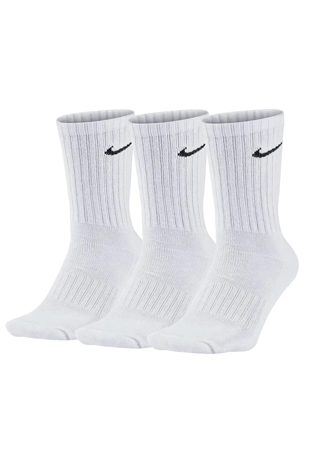 3'lü Nike Beyaz Çorap Sporcu Beyaz Nike Çorap