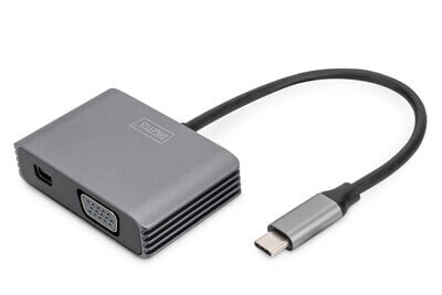 DIGITUS USB Type-C 4 K 2-in-1 Mini DisplayPort + VGA Graphics Adapter