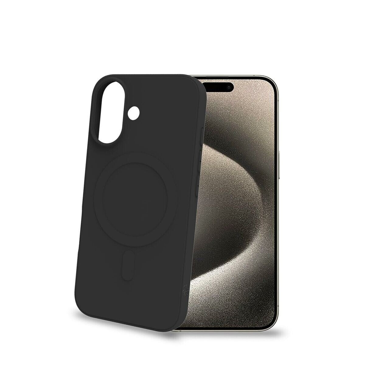 Mobile cover Celly IPHONE 16 Black Apple