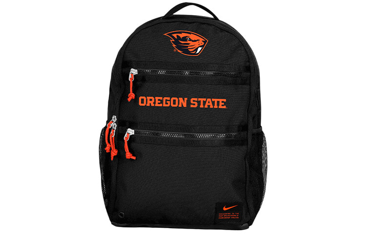 Nike 耐克 College Oregon State 橙色logo 书包背包双肩包 男女同款情侣款 橙黑色 / Рюкзак Nike College Oregon State logo A11951-1OE