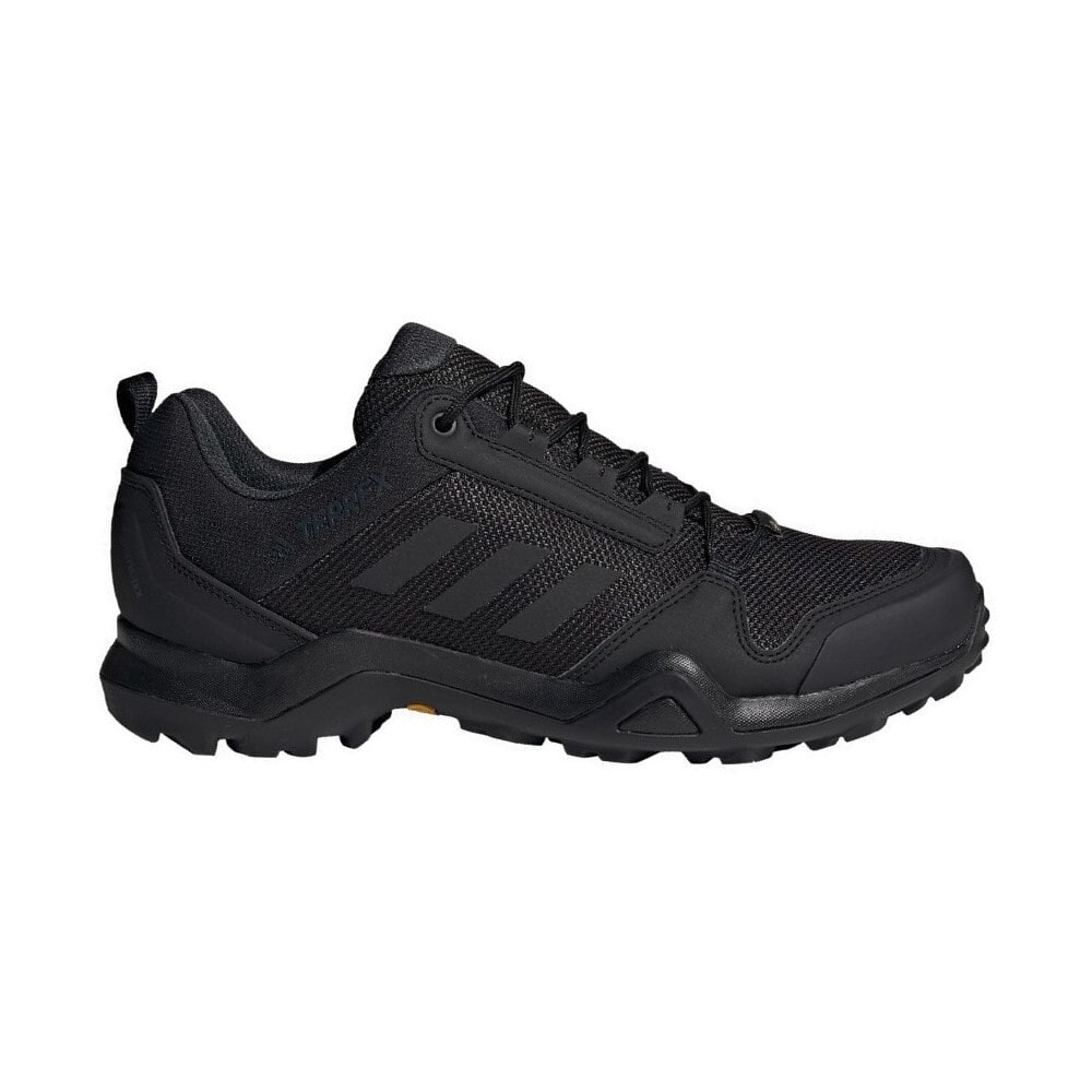 Мужские кроссовки спортивные треккинговые черные текстильные низкие демисезонные Adidas Terrex AX3 Gtx