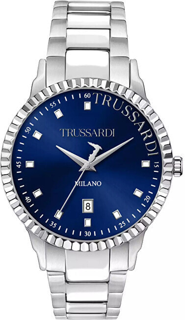 Мужские наручные часы с серебряным браслетом Trussardi T-Bent R2453141007