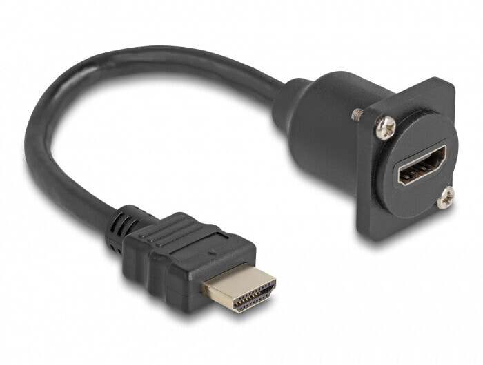 D-Typ Kabel HDMI Stecker> Buchse schwarz 20cm - Cable - Digital/Display/Video