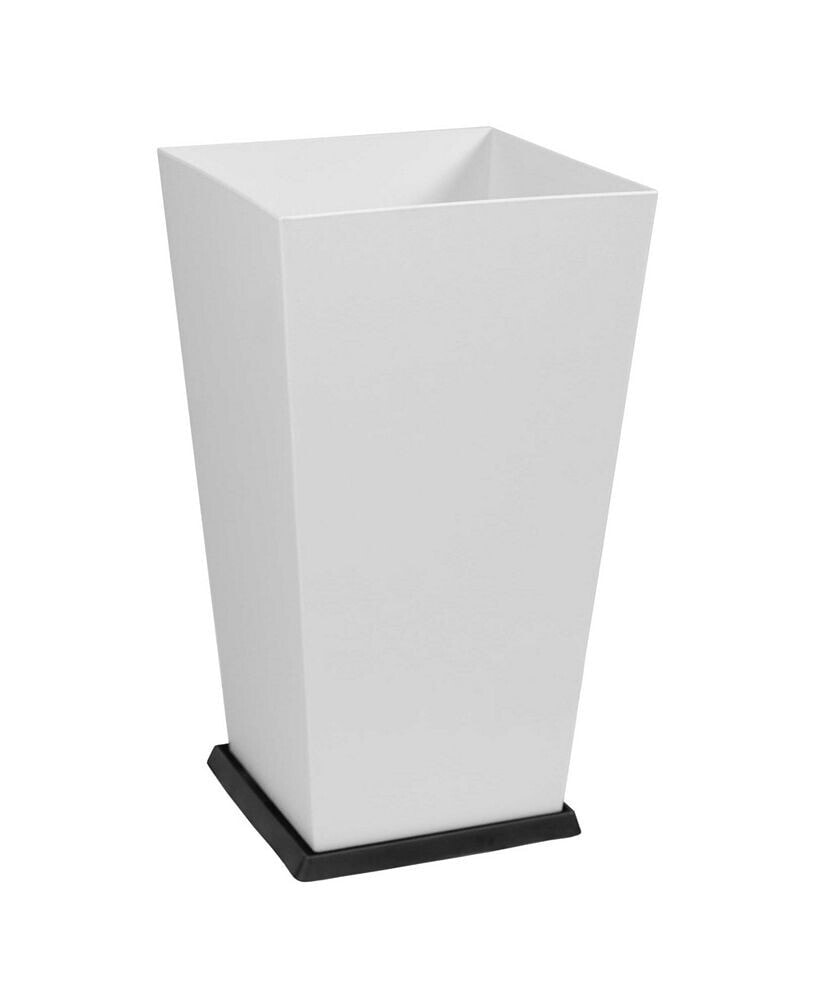 Bloem finley Indoor/Outdoor Plastic Square Planter, Casper White 20 Inches