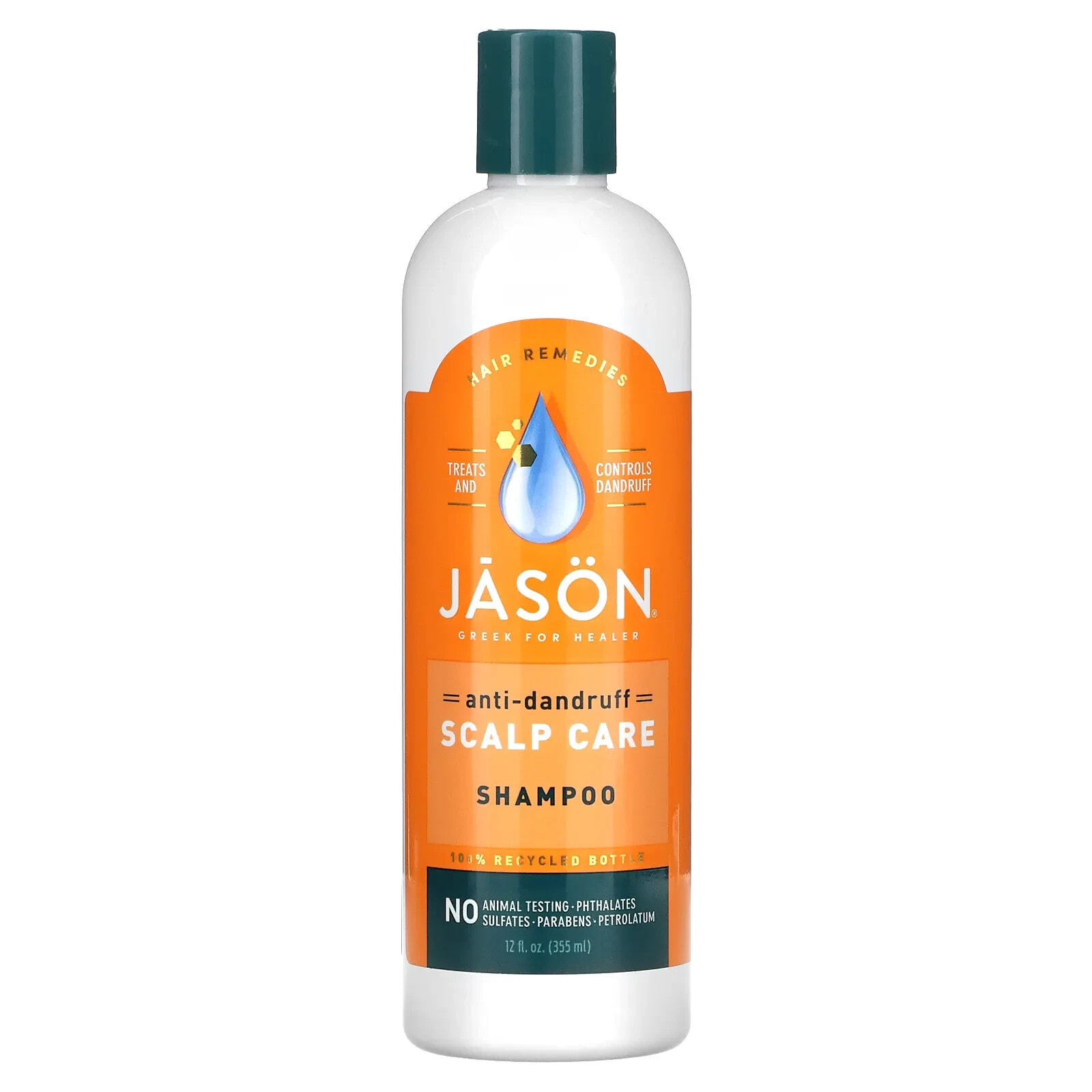 Jason Natural, лечебно-профилактический шампунь и кондиционер «2 в 1» для защиты кожи головы от перхоти, 355 мл (12 жидк. унций)