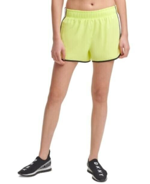 Dkny 275798 Women's Sport Running Shorts size large Yellow
