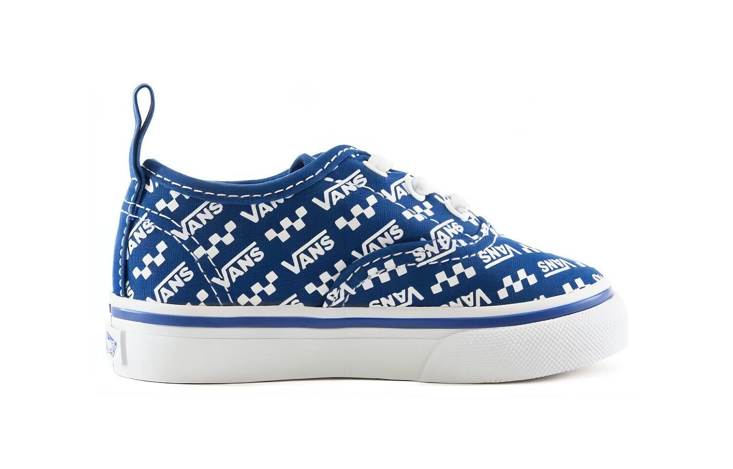 Vans Authentic Elastic Laces Toddler 'Logo Repeat - True Blue'
