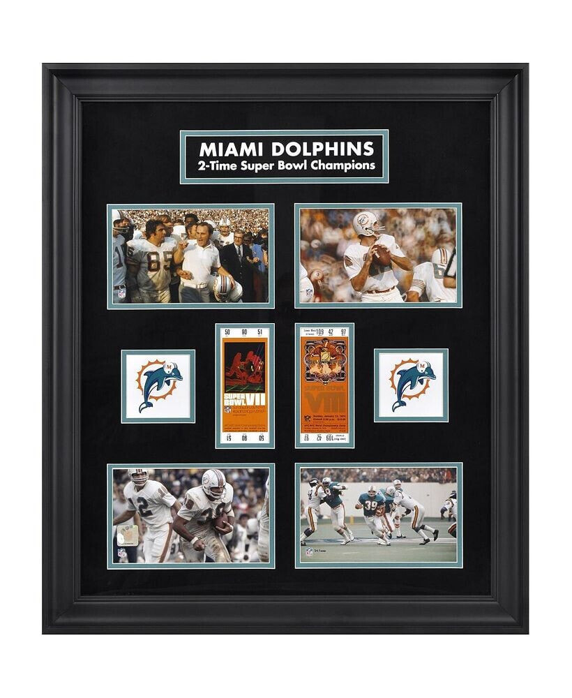 Fanatics Authentic miami Dolphins Framed Super Bowl Replica Ticket and Photo Collage