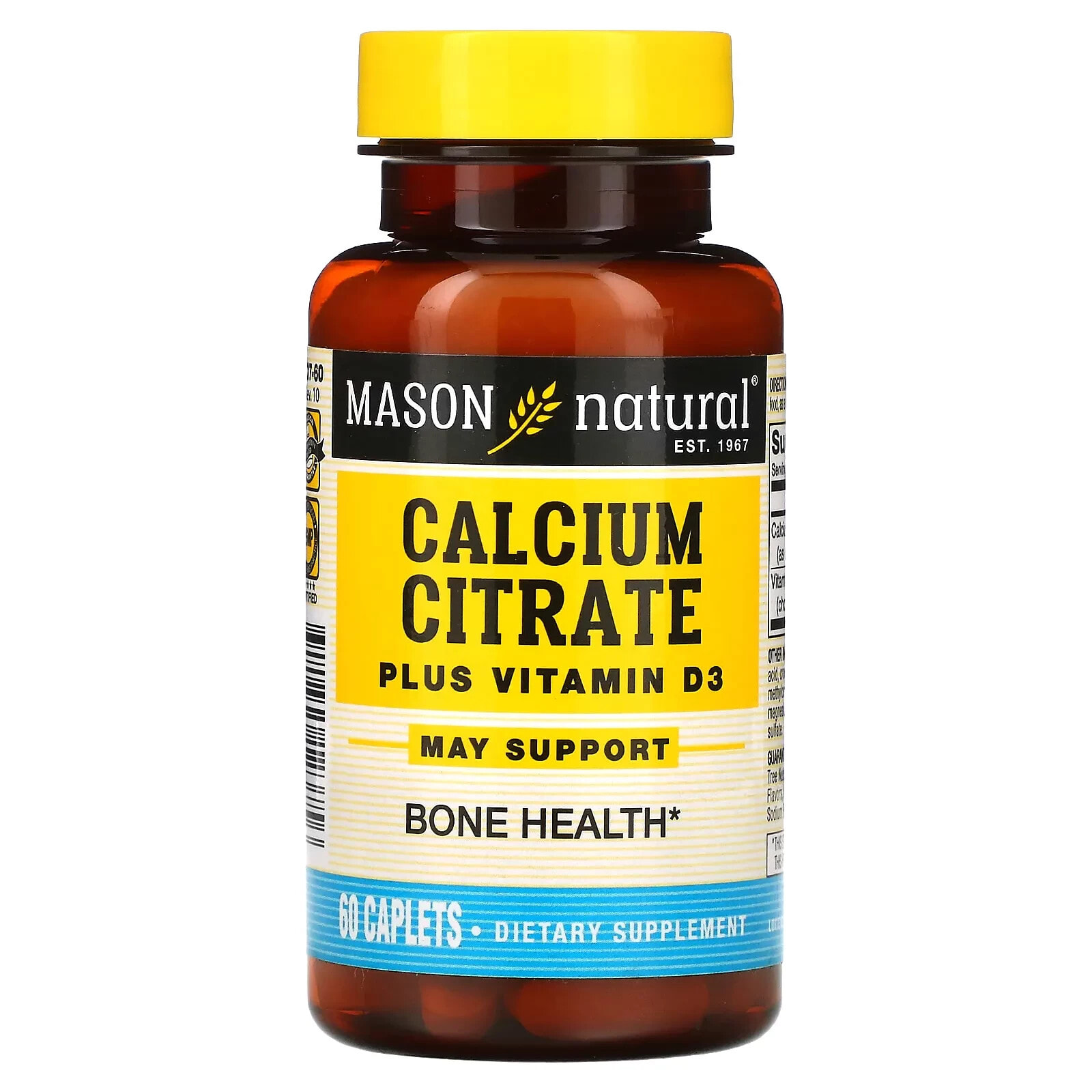 Масон Натурал, Цитрат кальция с витамином D3, 60 капсуловидных таблеток