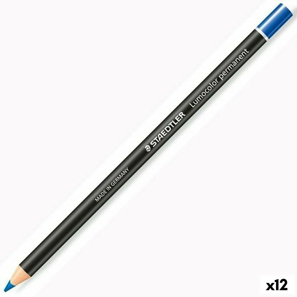 Pencils Staedtler Lumocolor Permanent Glasochrom Permanent Blue (12 Units)