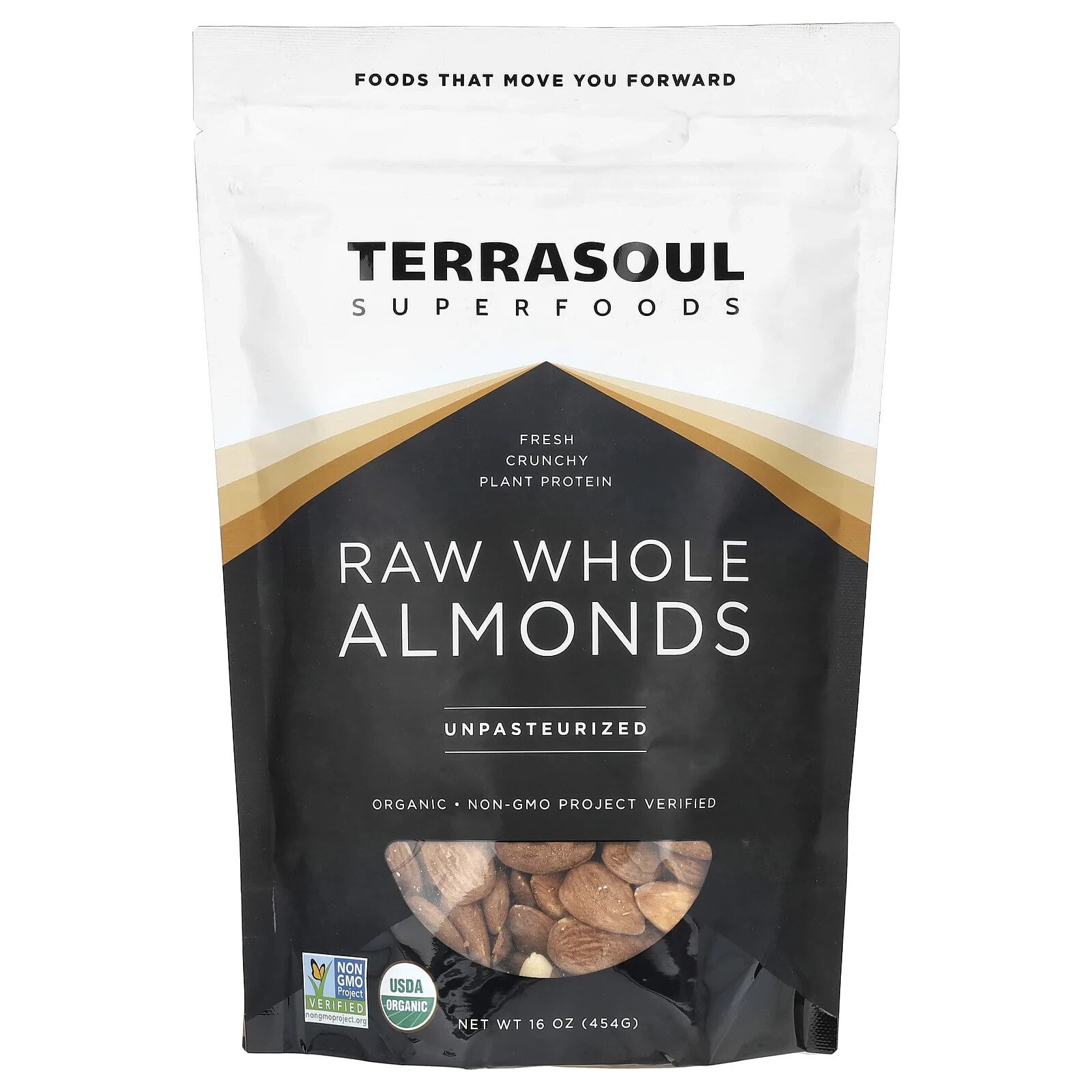 Raw Whole Almonds, Unpasteurized, 16 oz (454 g)