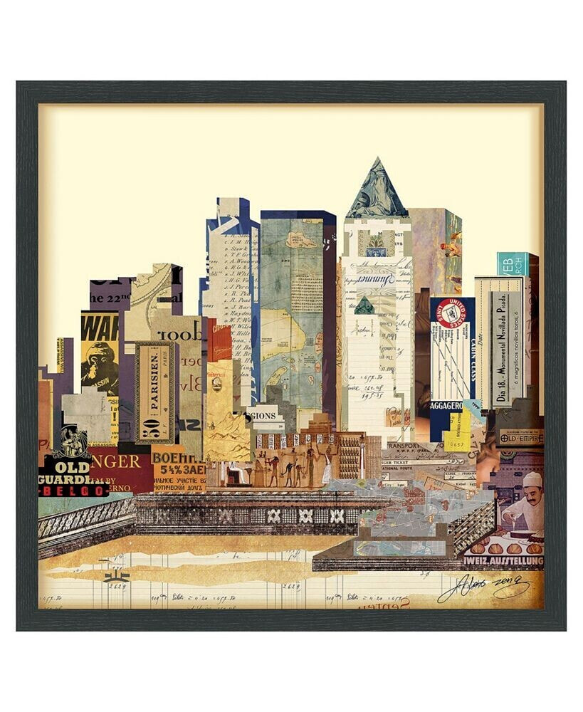Empire Art Direct 'New York City Skyline' Dimensional Collage Wall Art - 25'' x 25''