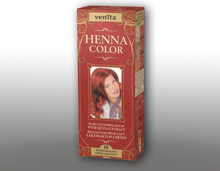 Venita Henna Color Colouring Balm 10 Pomegranate  Оттеночный бальзам с хной, оттенок гранатовый  75 мл