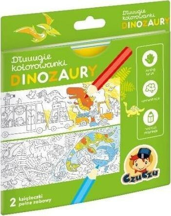 Раскраска для рисования Dłuuugie kolorowanki Dinozaury 4+ CzuCzu