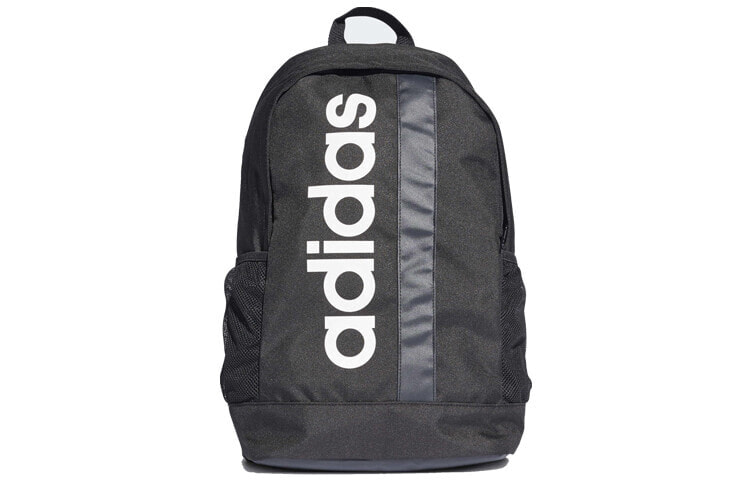 adidas 阿迪达斯 运动休闲大logo拉链开合大容量 织物 书包背包双肩包 常规 男女同款情侣款 黑色 / Рюкзак Adidas Accessories DT4825