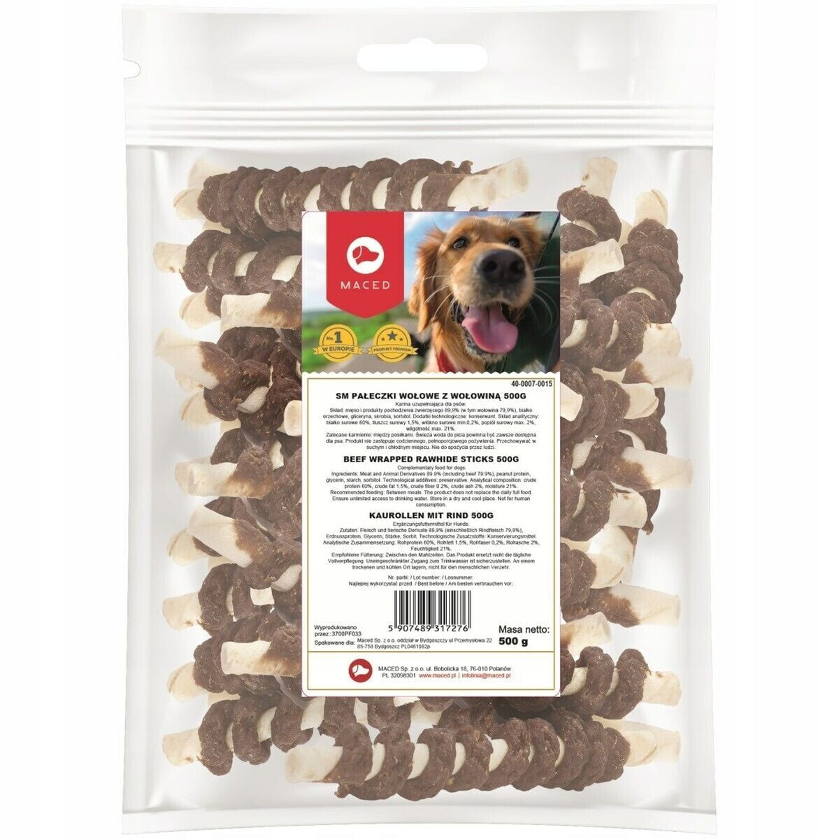 Dog Snack Maced Veal Duck 500 g