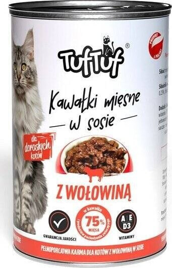 BULT TUF TUF Karma dla kota Kawałki Mięsne z Wołowiną 415g