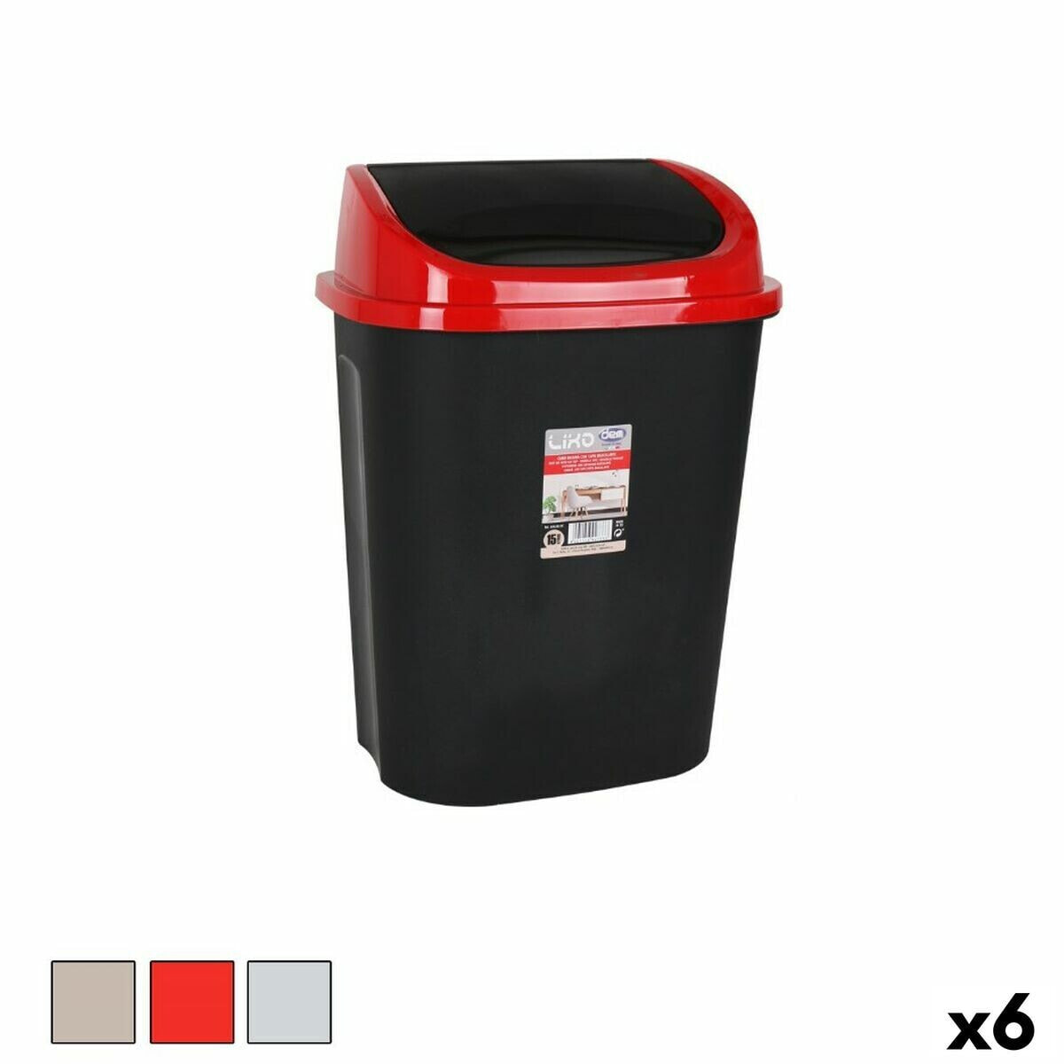 Waste bin Dem Lixo 15 L (6 Units)