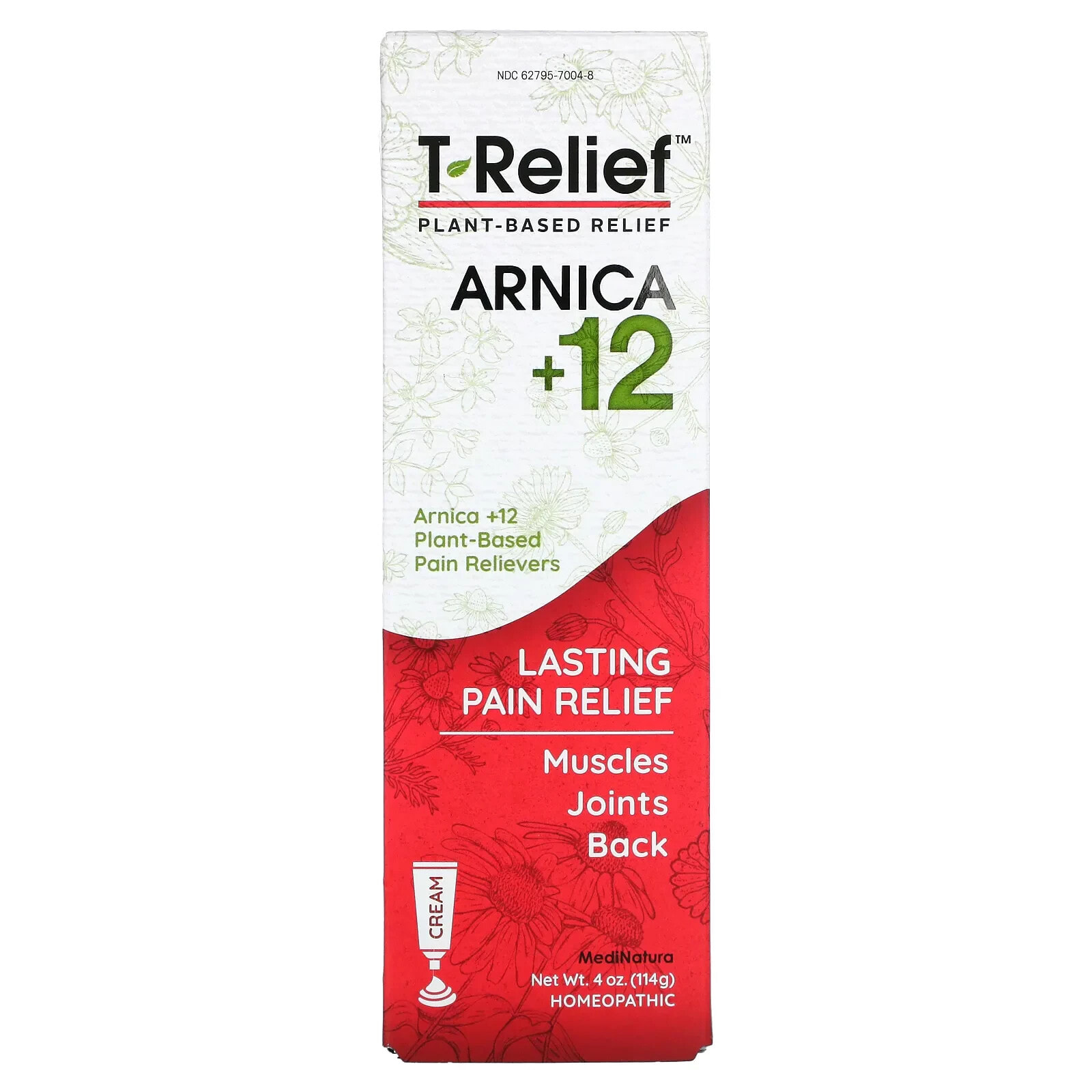 T-Relief, Arnica +12, Plant-Based Relief Cream, 2 oz (57 g)