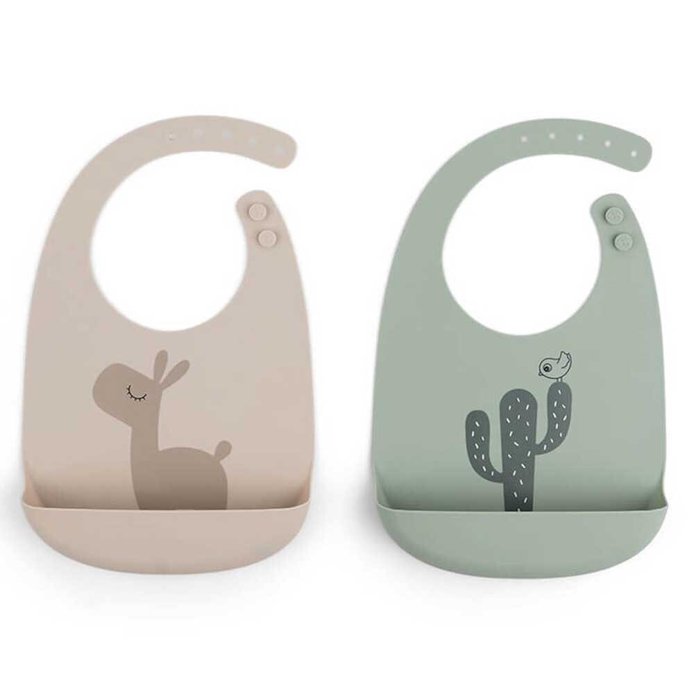 DONE BY DEER Silicone Bib 2 Pack Lalee