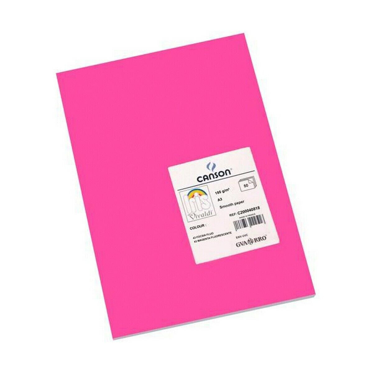 Картонная бумага Iris Горячий розовый (50 штук)
