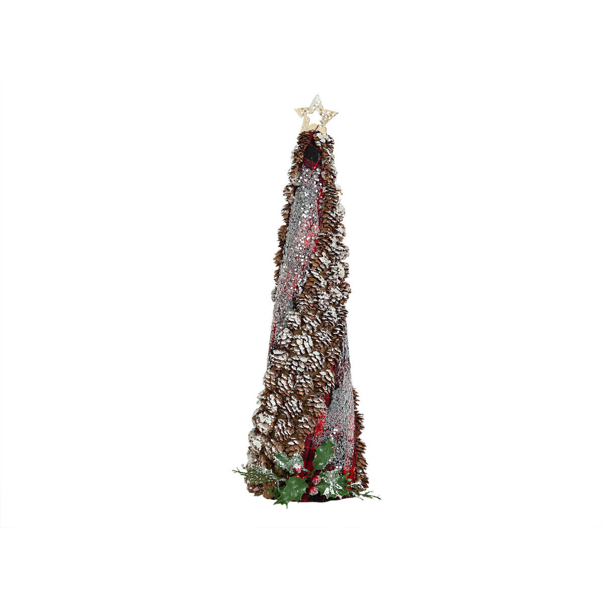 Christmas Tree Romimex Red Green Polyethylene Patchwork 15 x 52 x 15 cm