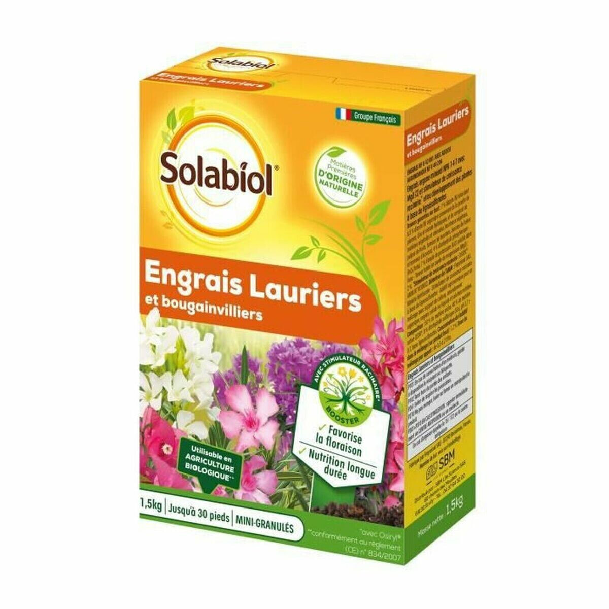 Organic fertiliser Solabiol Laurel Bougainvillea 1,5 Kg