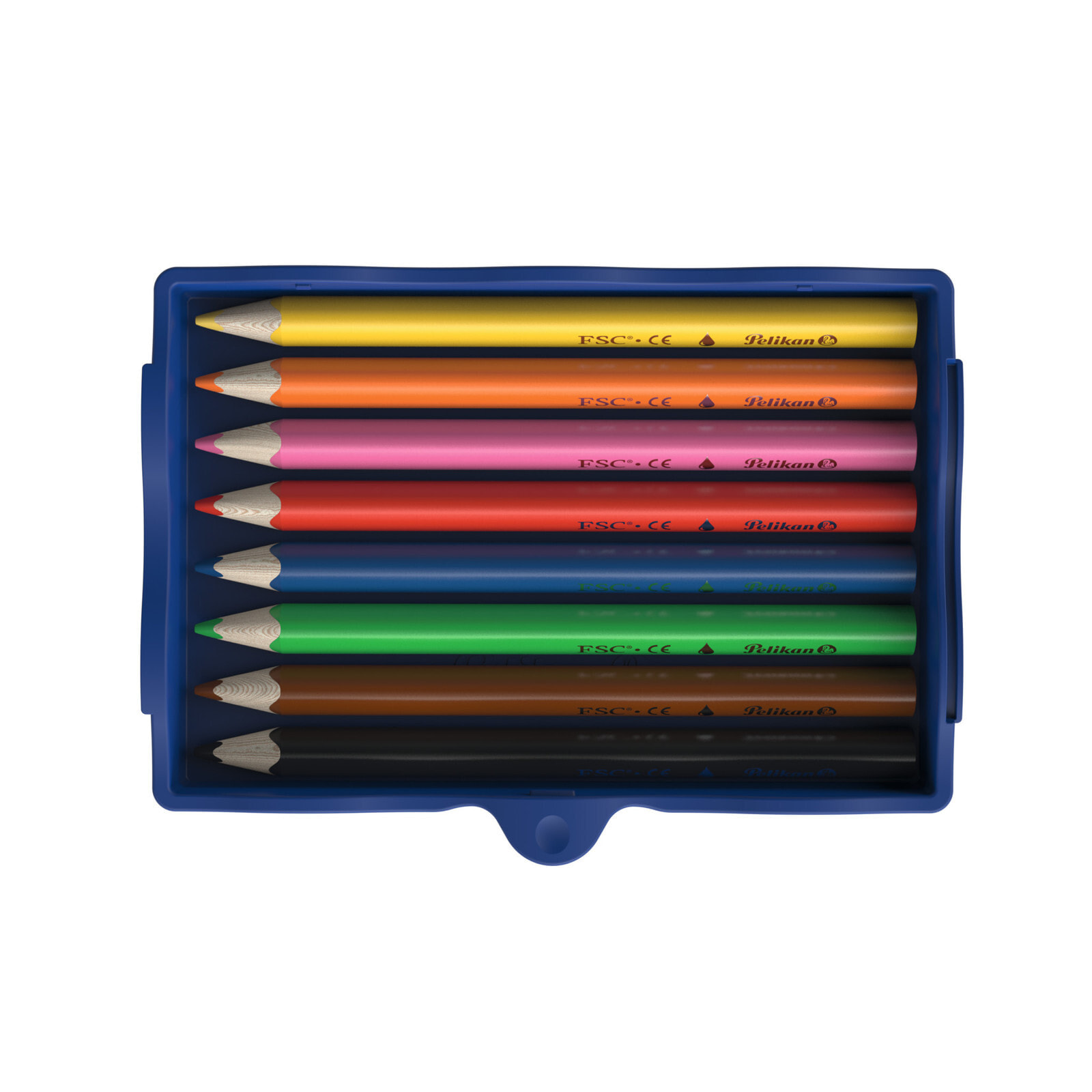 Pelikan Creative Factory цветной карандаш Черный, Синий, Коричневый, Зеленый, Оранжевый, Розовый, Красный, Желтый 8 шт 700894