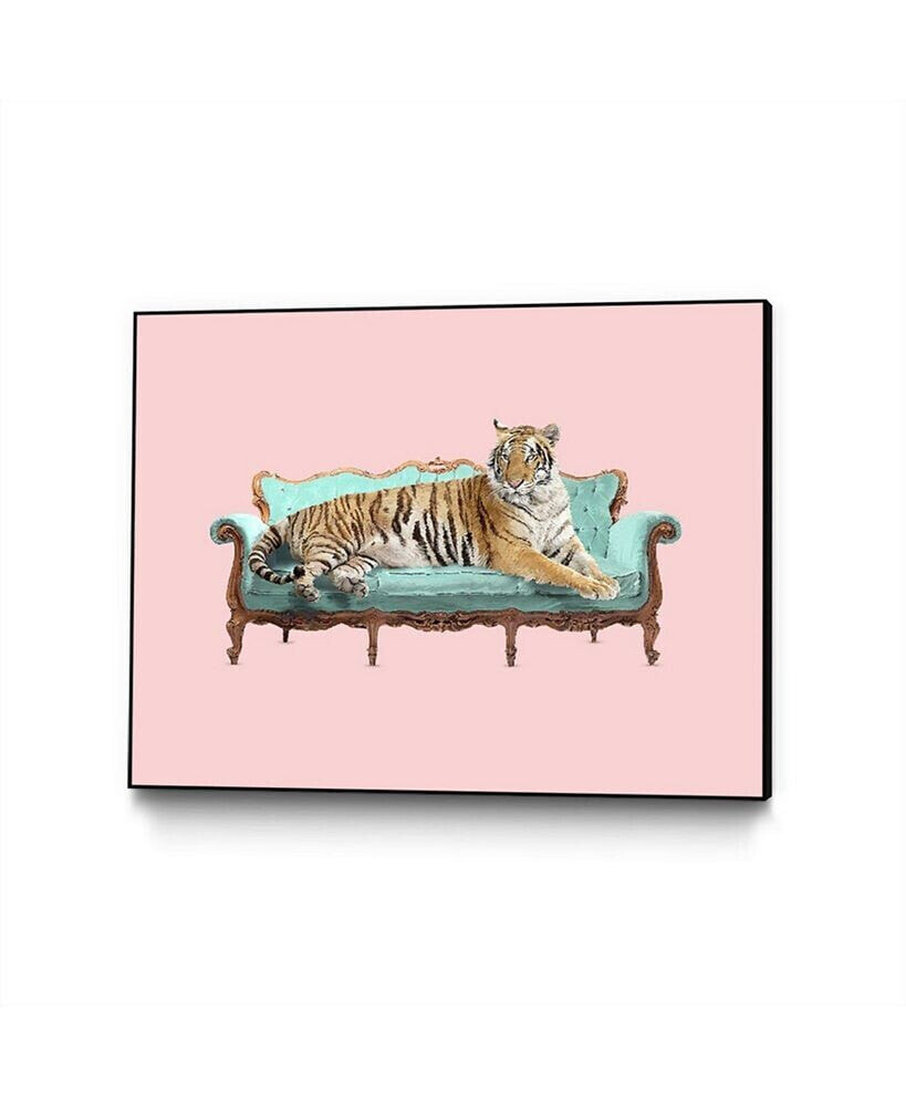 Robert Farkas Lazy Tiger Art Block Framed 32