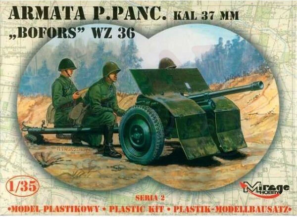 Сборная модель или аксессуар для детей Mirage MIRAGE Armata P. Panc. 37mm Bofors WZ 36 - 352012