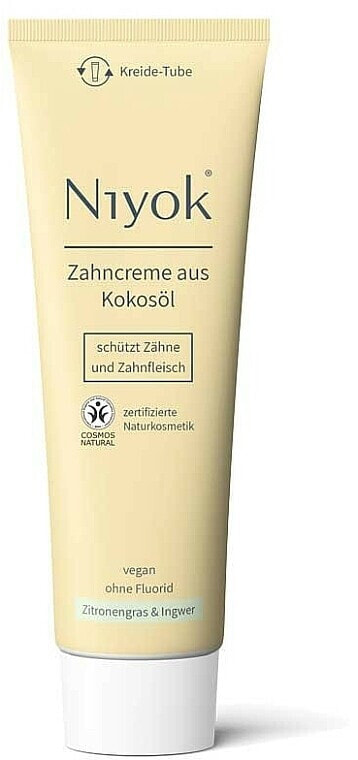 Zahnpasta mit Kokosöl, Zitronengras und Ingwer - Niyok Organic Coconut Oil Peppermint & Lemon Toothpaste