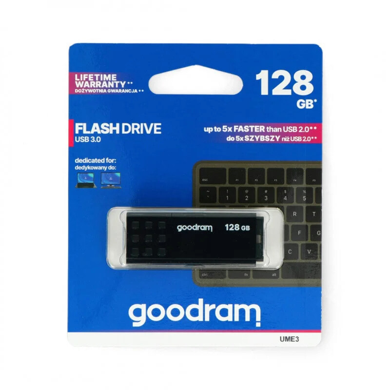 Флэш-накопитель Goodram - USB 3.0 Флешка UME3 Черный 128 ГБ