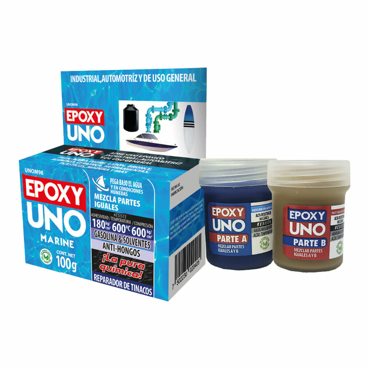Two component epoxy adhesive Fusion Epoxy Black Label Unom98 Universal Navy Blue 100 g