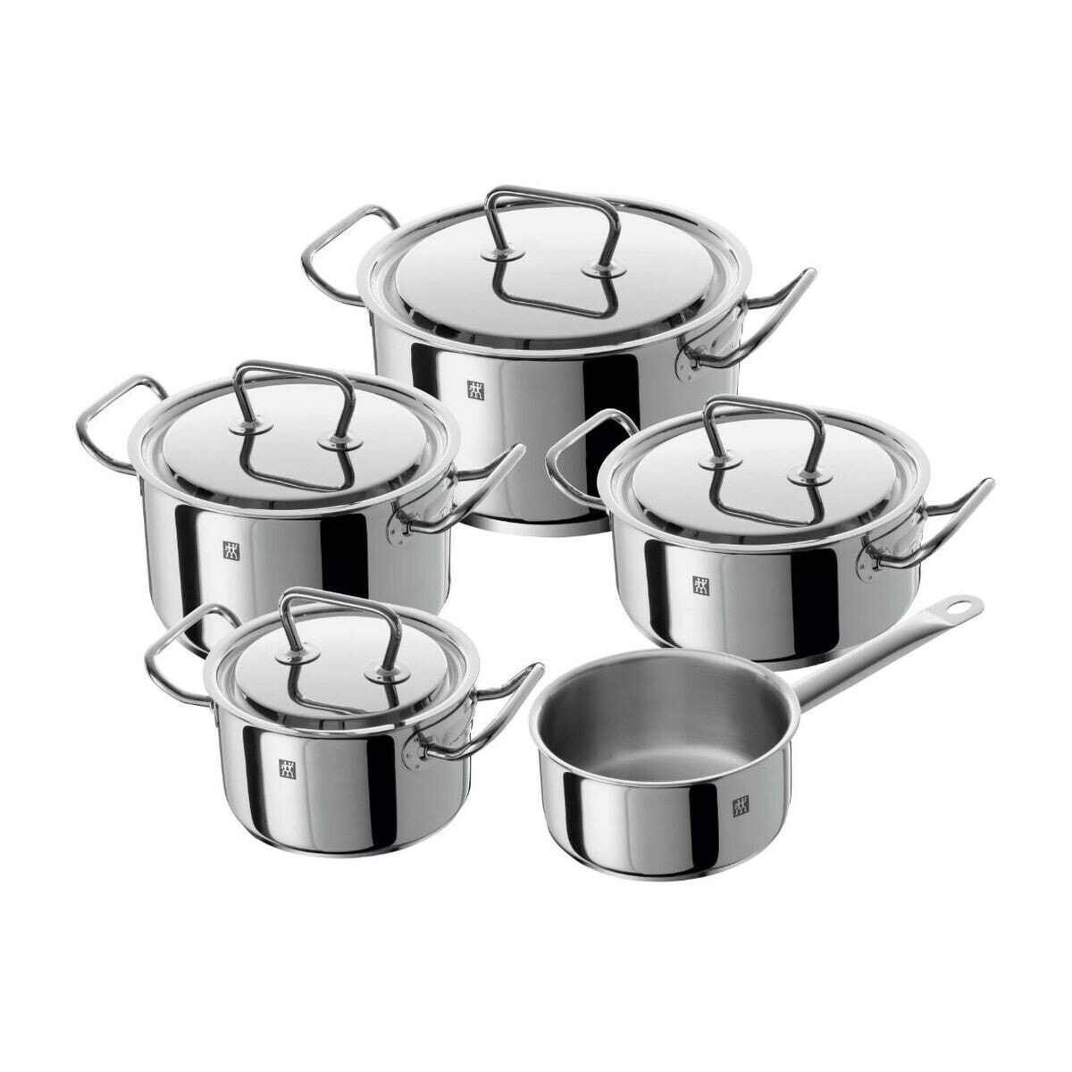 Casserole with Lid Zwilling 66580-000-0 Silver Stainless steel Ø 24 cm Ø 20 cm Ø 16 cm 1,5 L 2 L 3 L 4 L 6 L (5 Units)