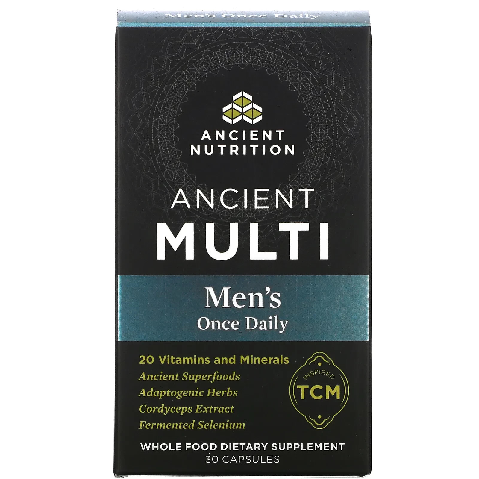 Dr. Axe / Ancient Nutrition, Ancient Multi, Men's One Daily, 30 Capsules (Discontinued Item)