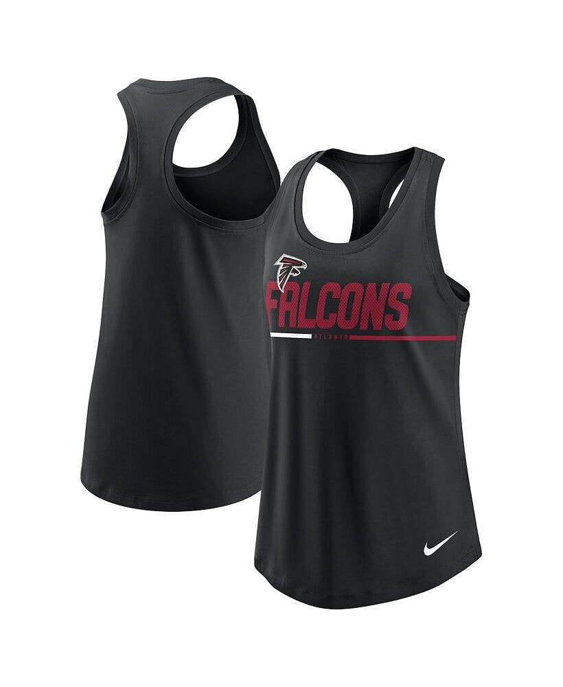 Women's Black Atlanta Falcons Team Name City Tri-Blend Racerback Tank Top