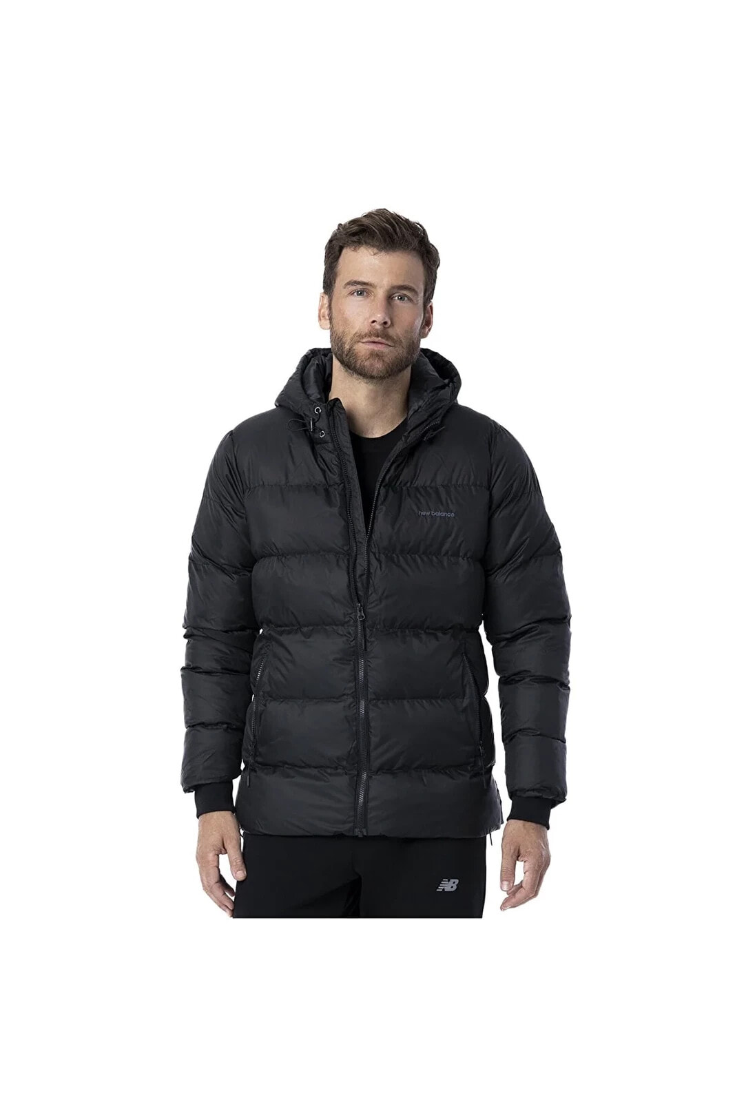 Mpj3122 Siyah Puffer Kapüşonlu Mont