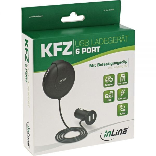 InLine USB KFZ Ladegerät - 31502M 