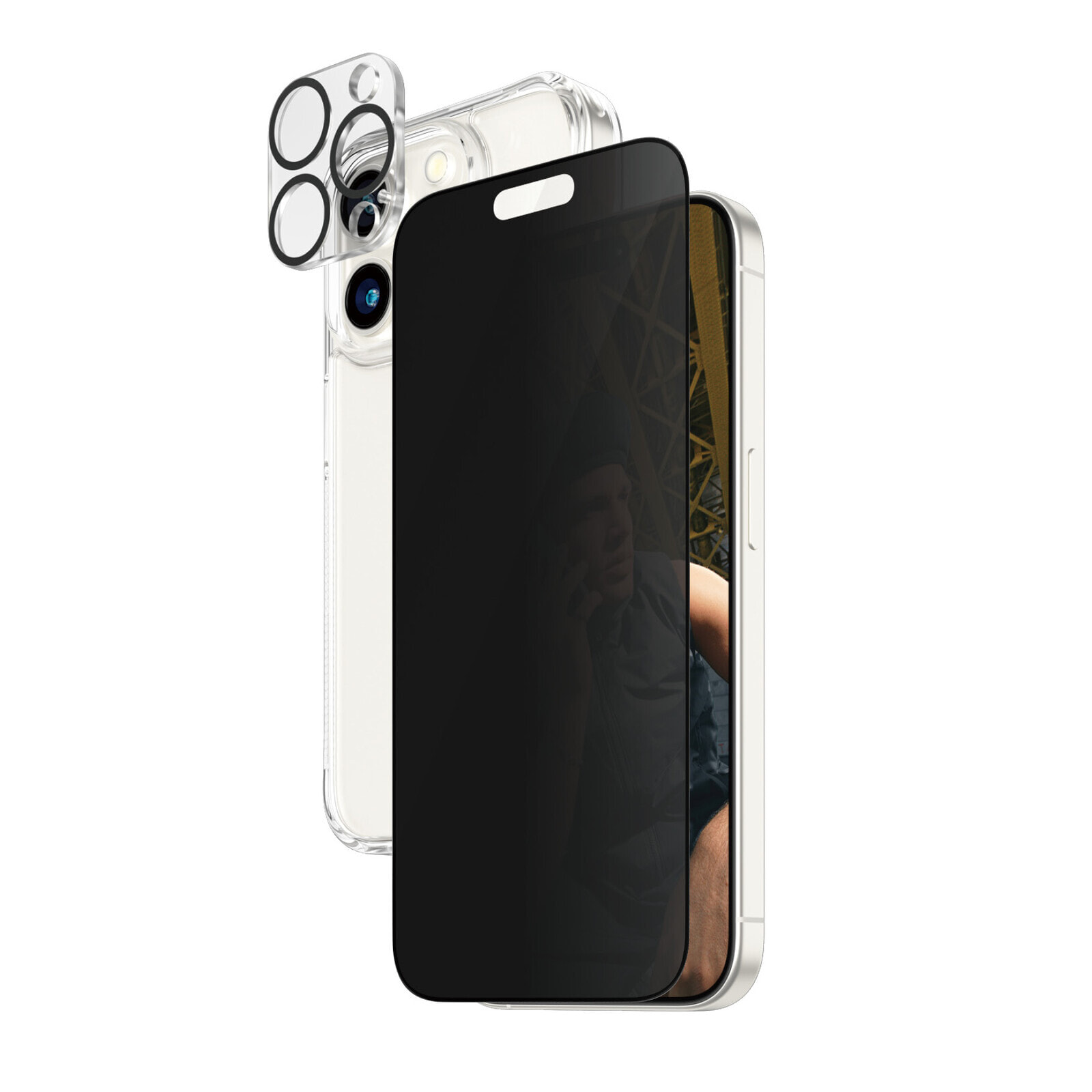 PanzerGlass Privacy 3-in-1-Pack iPhone 2023 6.1 Pro Прозрачная защитная пленка Apple 1 шт B1173+P2810