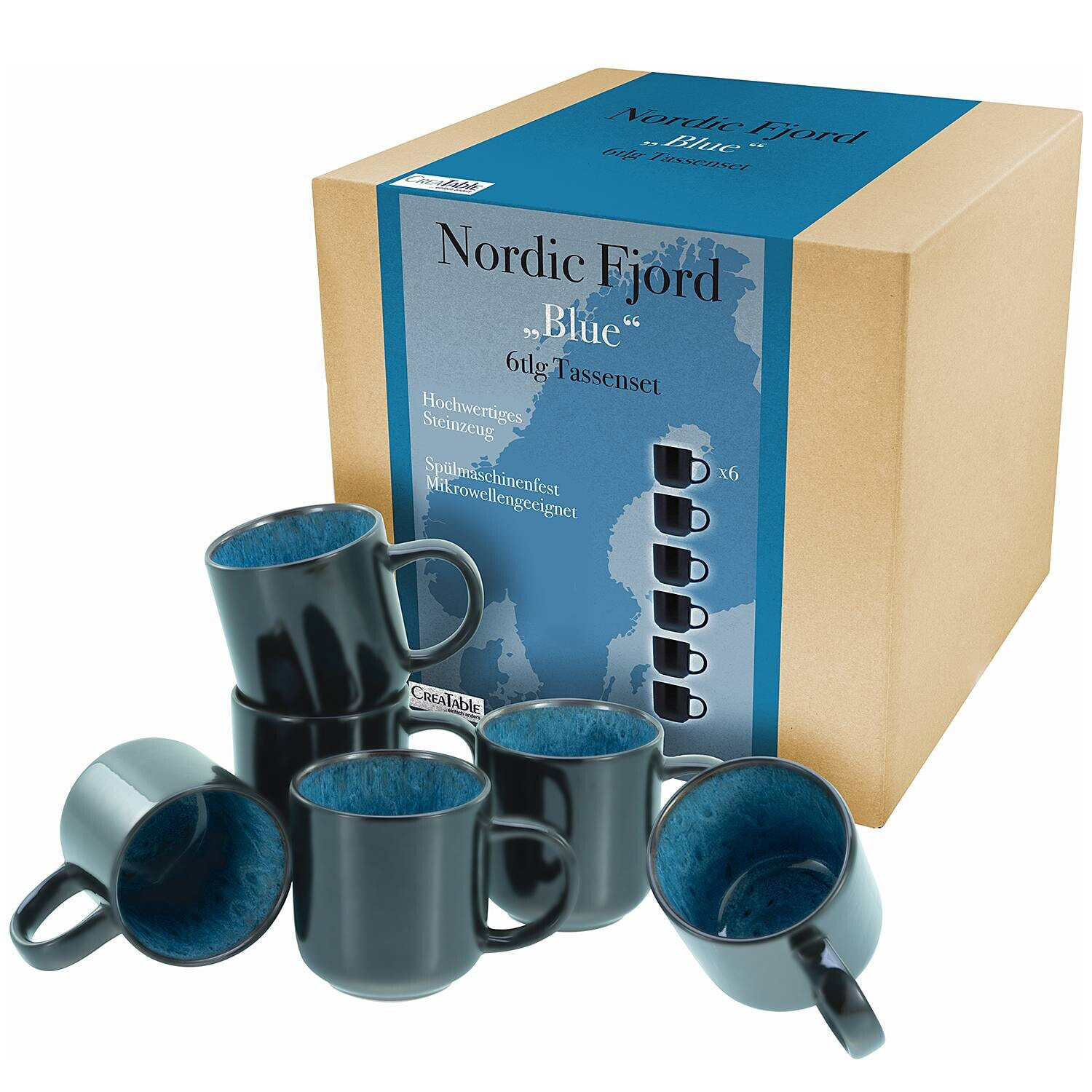 Kaffeebecher Nordic Fjord 6er-Set